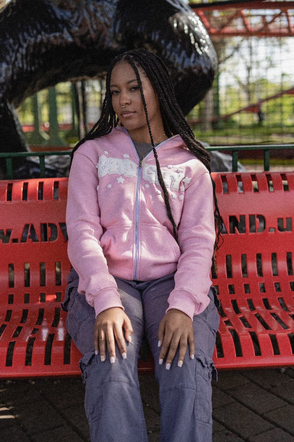 BADGUY. POWDER PINK FULL ZIP - badguyent.com