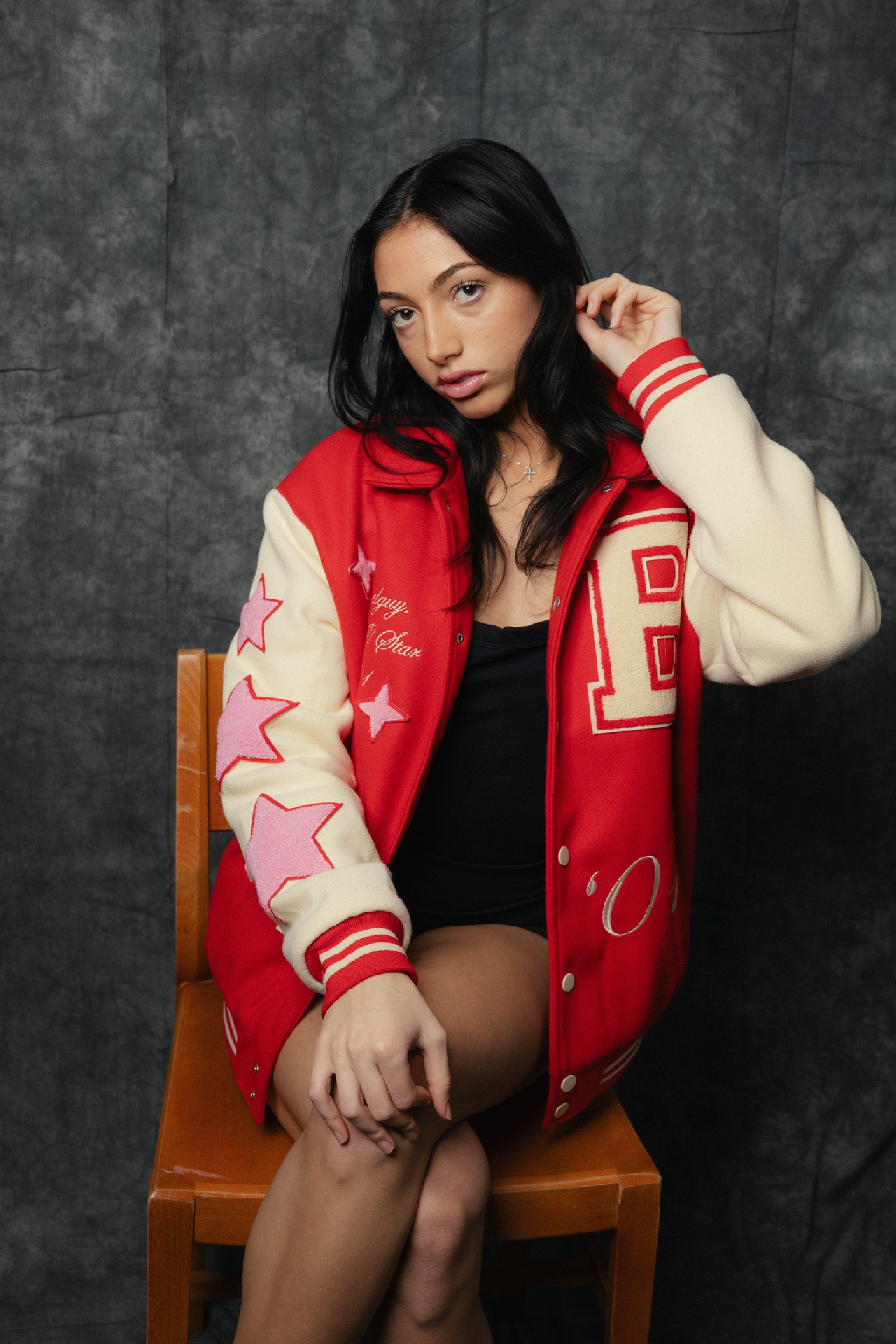 BADGUY ACADEMY VARSITY JACKET Women Fashion - A premium varsity jacket designed for students of the hustle, featuring bold BADGUY branding and crafted from high-quality materials. This stylish statement piece showcases street style and is available in limited quantities.